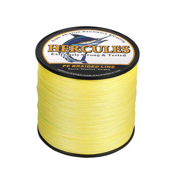 HERCULES 300M 328Yds Yellow 10lb-420lb PE Braid Fishing Line 12 Strands HERCULES